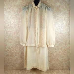 Vintage WILROY TRAVELLER BROWNSTONE STUDIO Striped Skirt Set